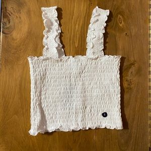 Hollister Smocked Square-Neck Crop Top